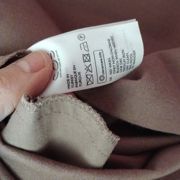 COS Wool Blend Shift Dress Dusty Rose Pink Stretch Minimalist Size 10 - Picture 8 of 9